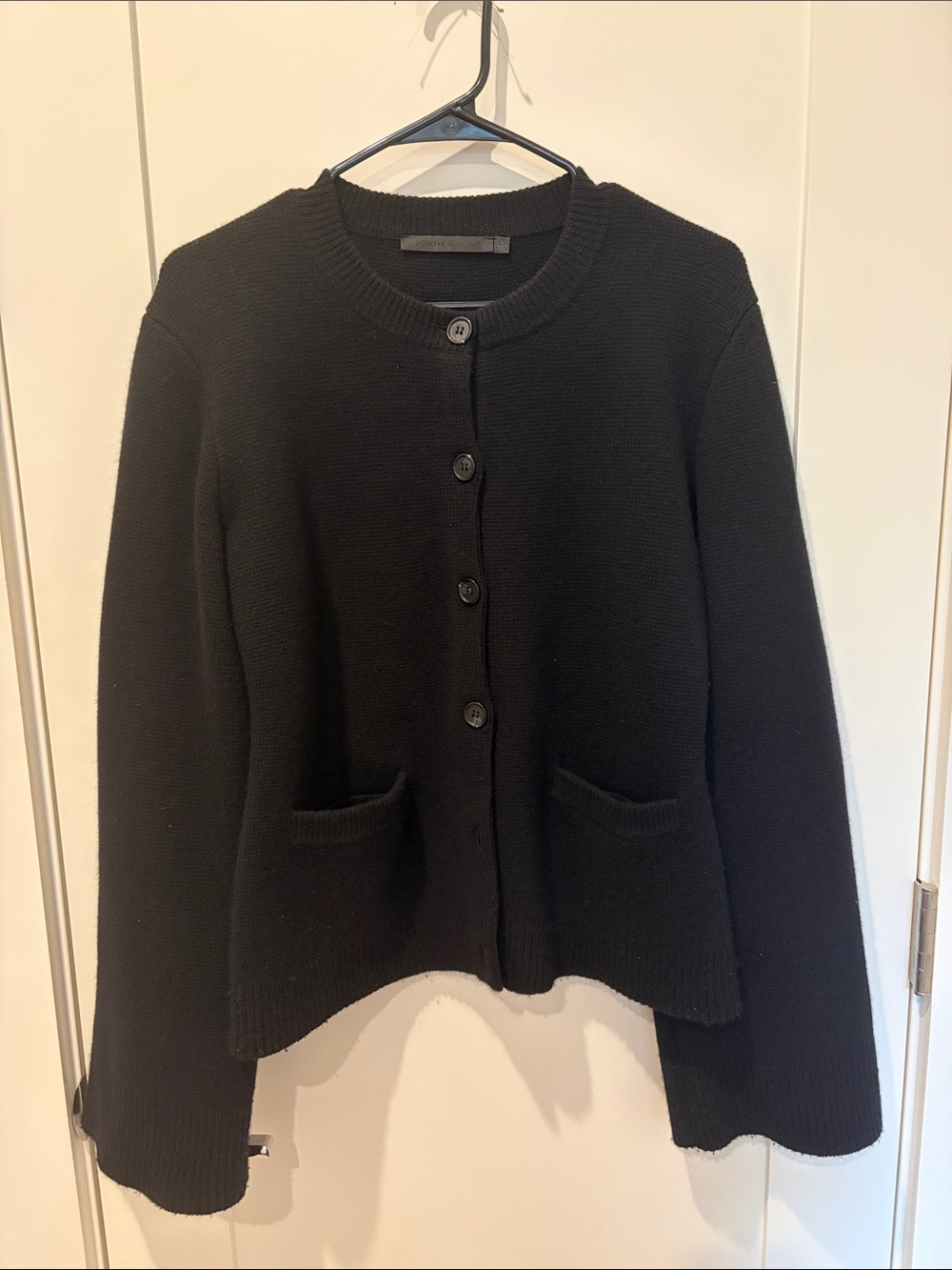 Jenni Kayne Black Button-Front Knit Cardigan
